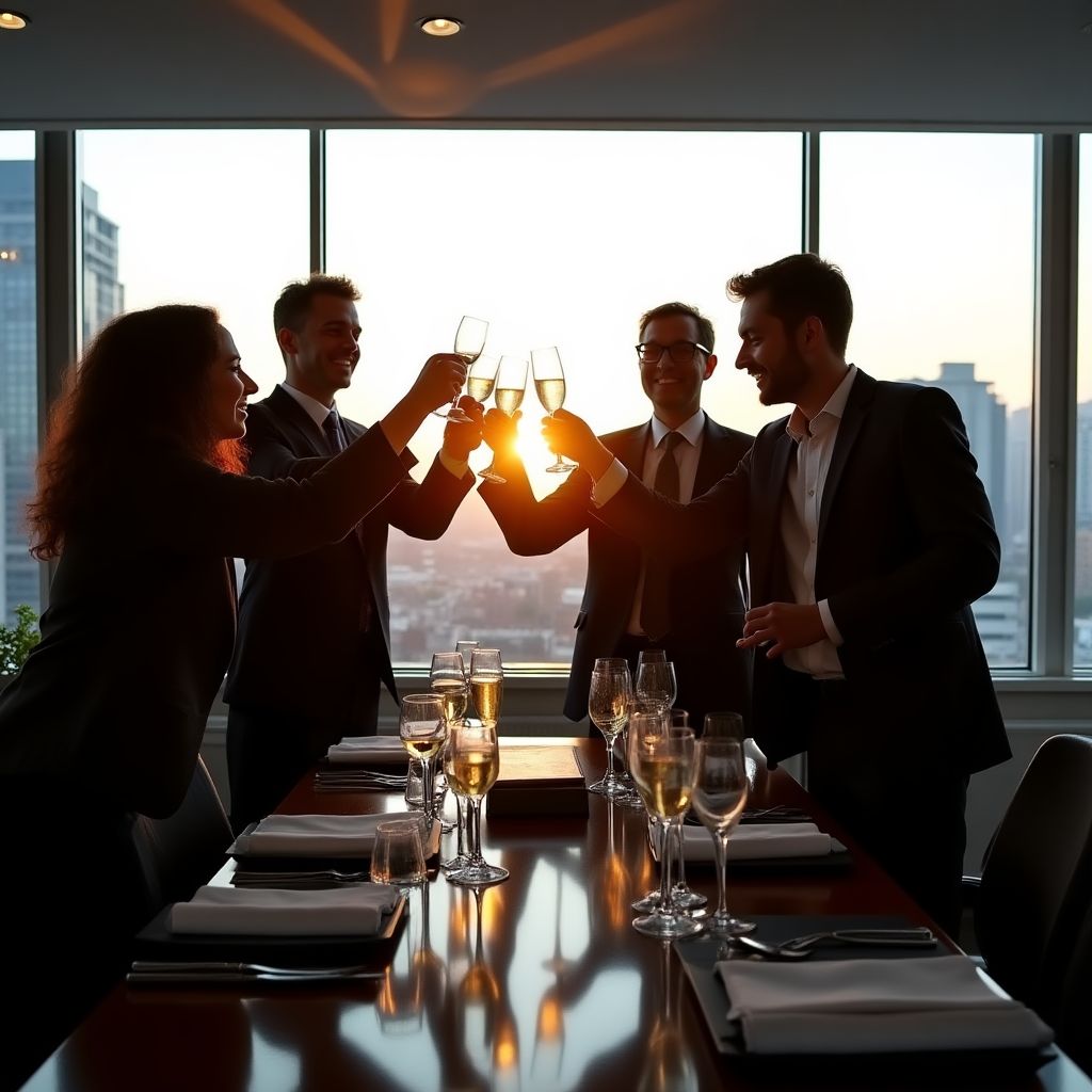Equipo de litigios fiscales celebrando victoria importante